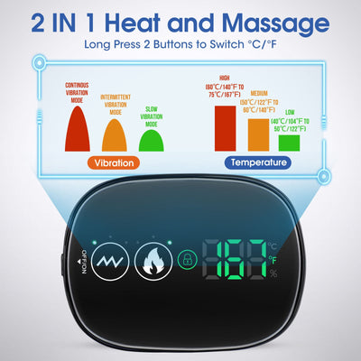 Touchscreen controller hole shaped shoulder protection electric heating shoulder protection heating vibration massager - Korvel