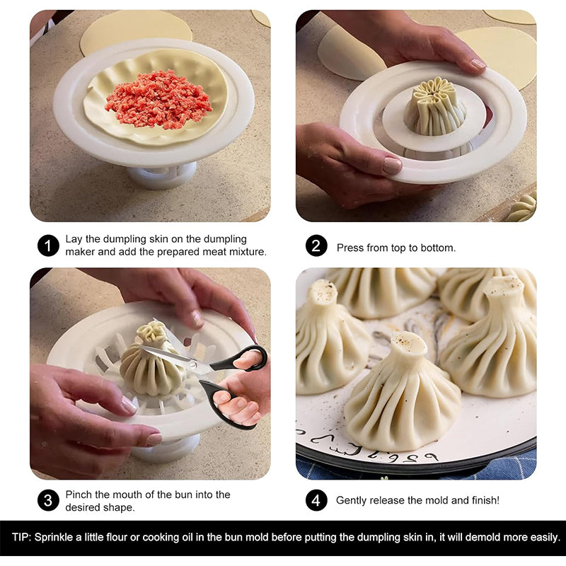 Fabricante de Baozi y Dumplings de Plástico - Herramienta de Cocina Fácil