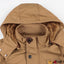 Parka d'hiver zippé pour homme avec capuche détachable