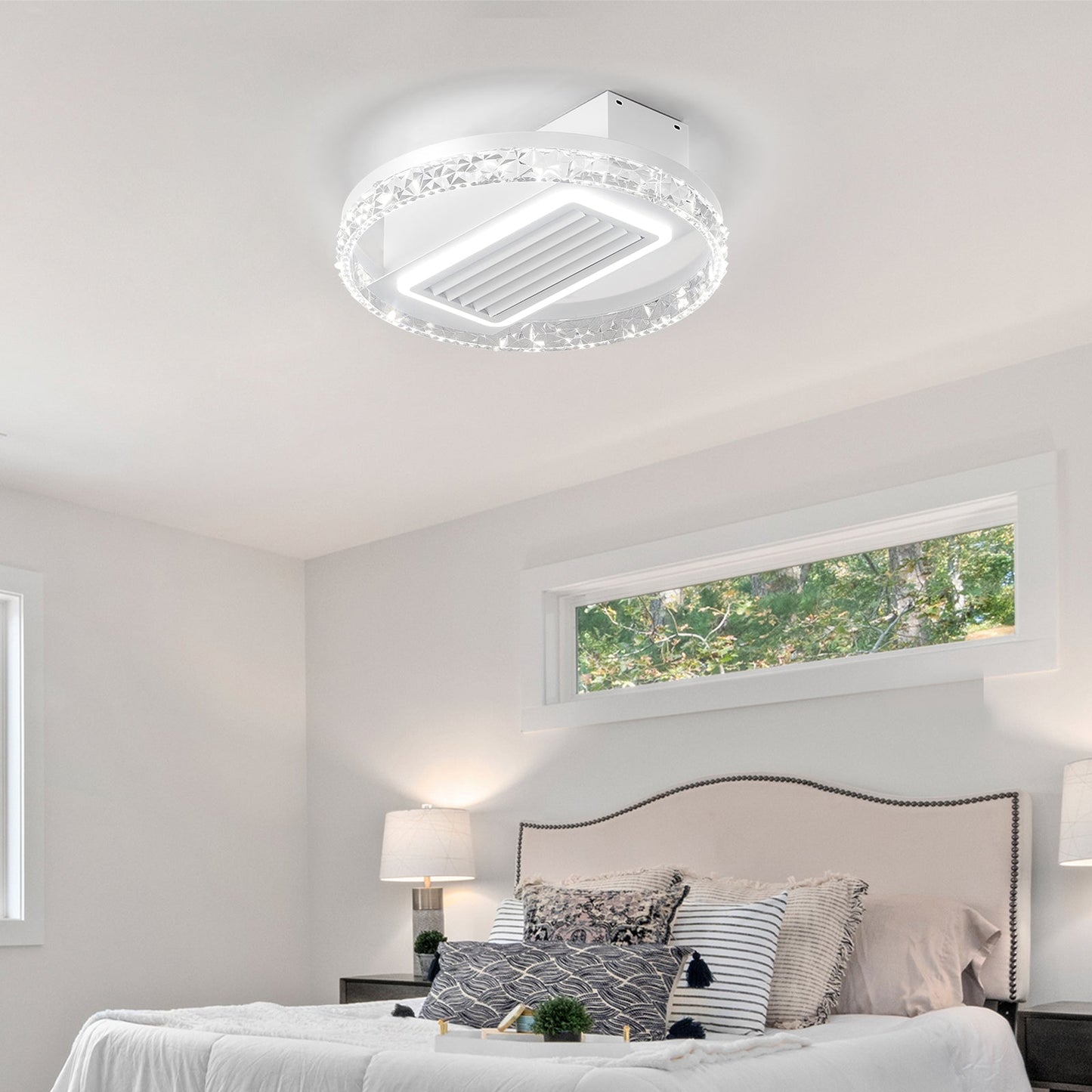 Bladeless Fan Lamp With Lights Dimmable  LED - Korvel