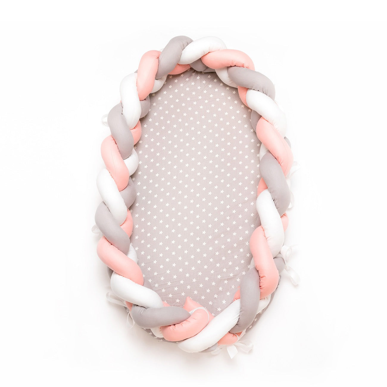 All-Cotton Woven Folding Portable Crib Bionic Removable Manual Fence Three-Dimensional Protective Crib - Korvel
