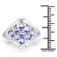 Bague de fiançailles en argent sterling avec tanzanite véritable de 1,53 carat