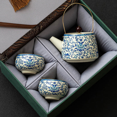 Ru Kiln Light Luxury Tea Set Gift Box