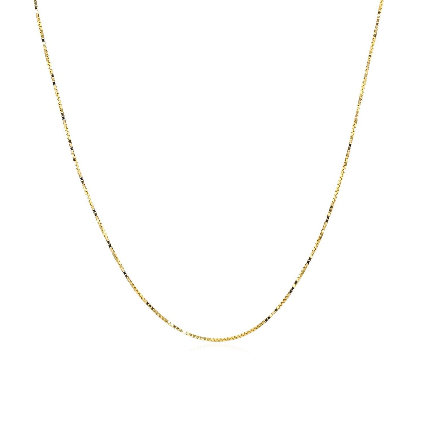 Cadena Clásica de Caja de Oro Amarillo de 14k - 0.6mm