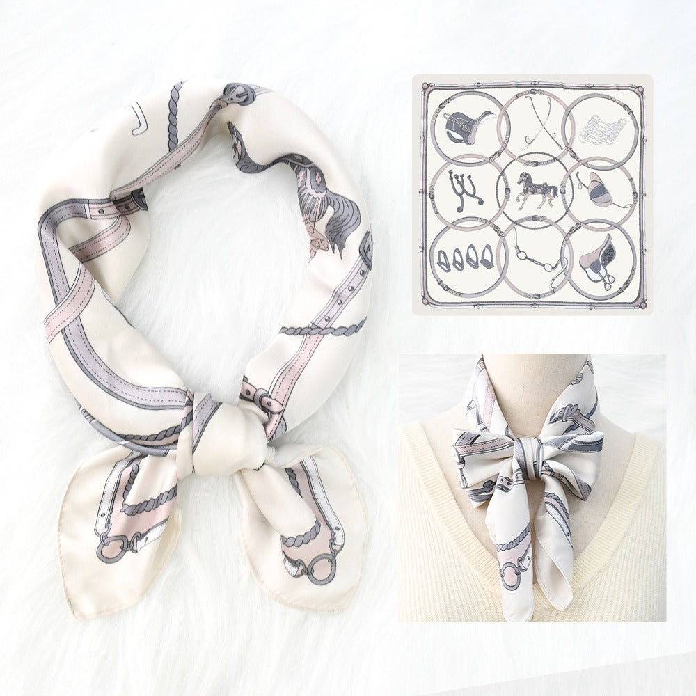 Silk Scarf Women's Sunscreen Beach Imitation Silk Versatile Silk Scarf Neckband - Korvel