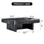 A modern and practical coffee table made of MDF material with black patterns - Korvel