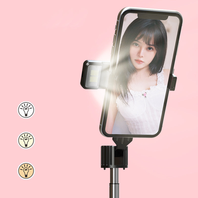 P90 Series Tripod Selfie Stick con Doble Luz de Relleno