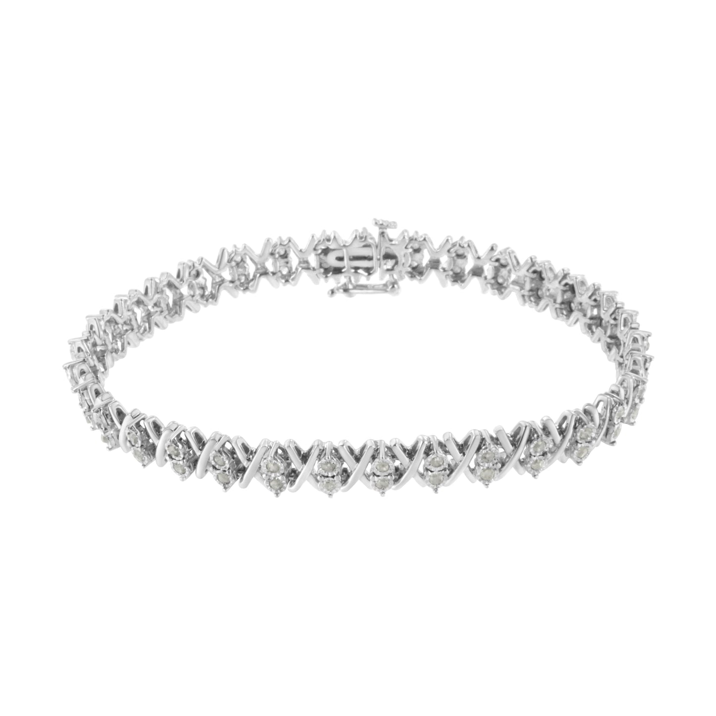 Pulsera de Tenis X-Link con Diamantes en Plata Esterlina .925