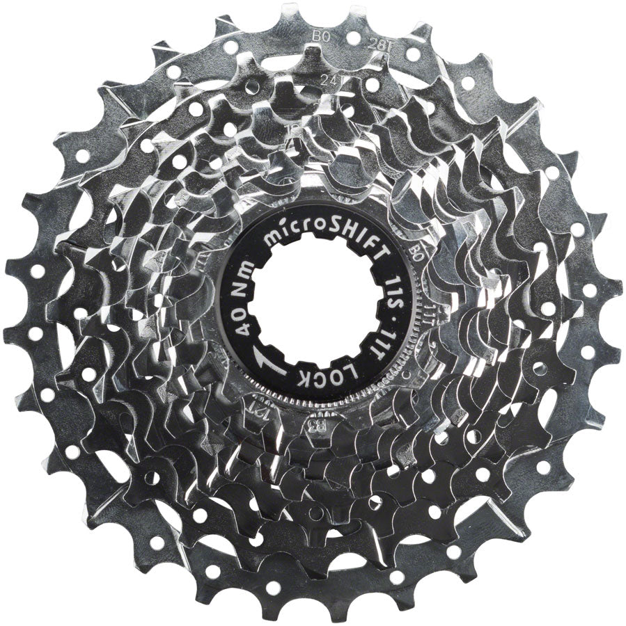 Cassette microSHIFT H11 - 11 Velocidades 11-28t Plateado Cromado