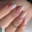 New wearable nail gradient glitter manicure patches almond-shaped nails fake nail patches - Korvel