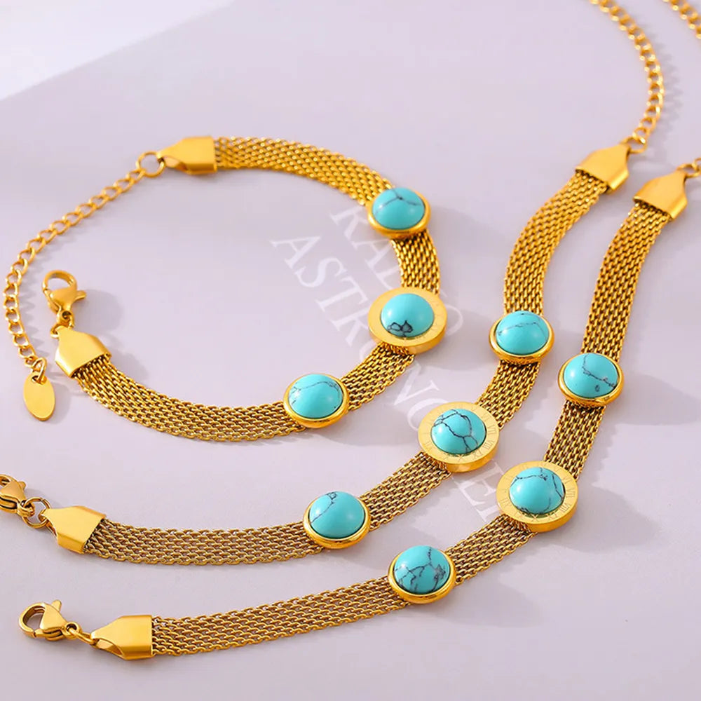 Turquoise Titanium Steel Bracelet - Korvel