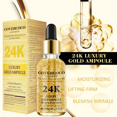 24K Serum Facial Complexion Brightening Moisturizing Skin 30ml Essence Facial Serum - Korvel