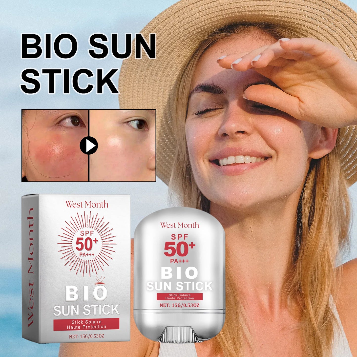 Protective Stick, Isolation And Moisturizing Outdoor Uv Protection Refreshing And Non-Sticky Protective Stick - Korvel