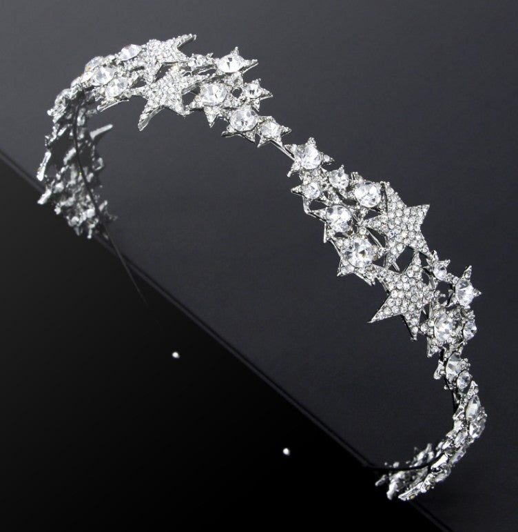 Star Crown New Hair Band Wedding Hair Accessories Bridal Jewelry - Korvel