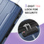 Hardshell Luggage Sets 3 Pcs Spinner Suitcase with TSA Lock Lightweight 20''24''28'' Blue + ABS - Korvel