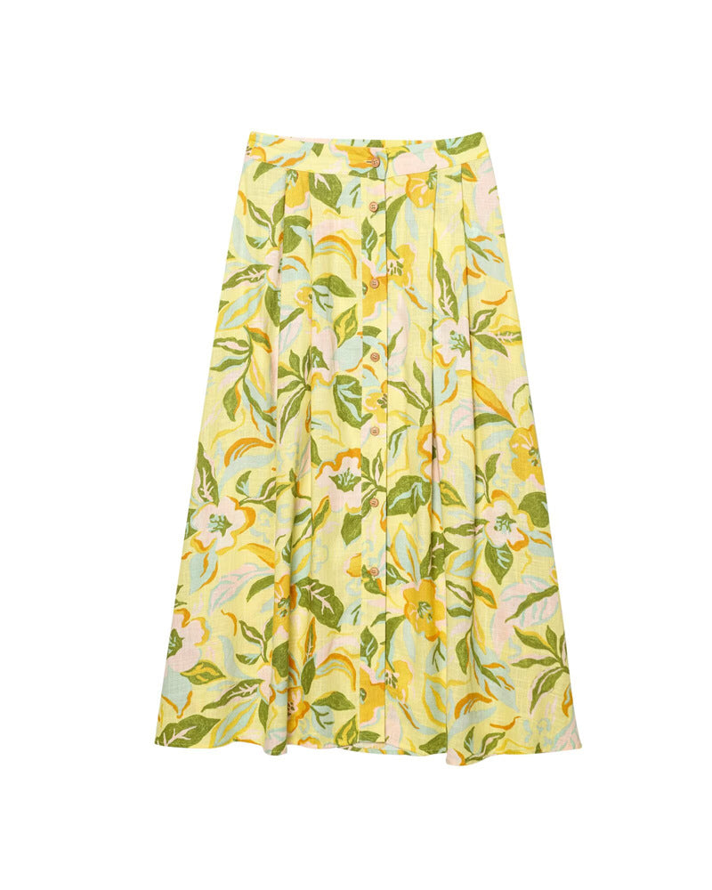 Style Strapless Top with Printed Skirt Set - Korvel