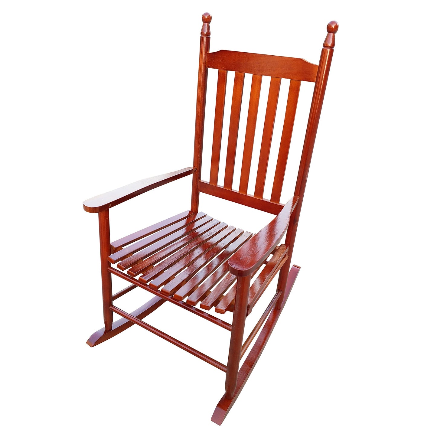 wooden porch rocker chair Brown - Korvel