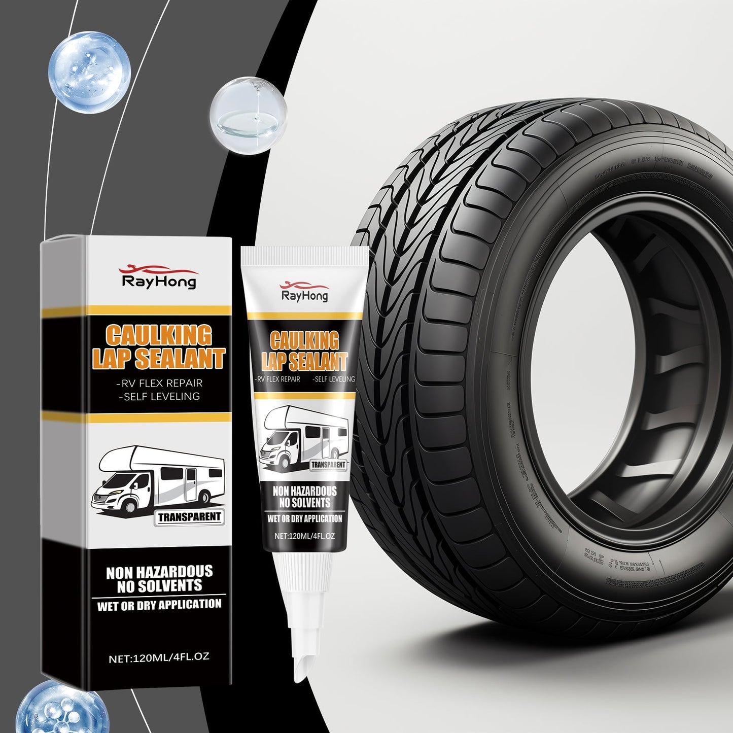 Repair Sealant, Repair Bond Wear-Resistant Simple And Easy To Use Automotive Tire Gap Repair Agent - Korvel