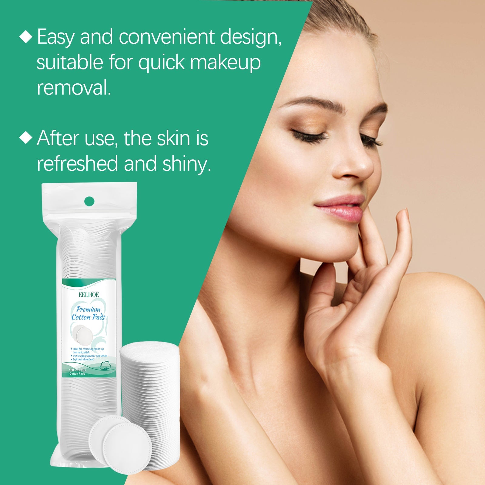 Face Makeup Remover Face Makeup Remover Gentle Clean Soft And Comfortable Face Cotton Pad - Korvel
