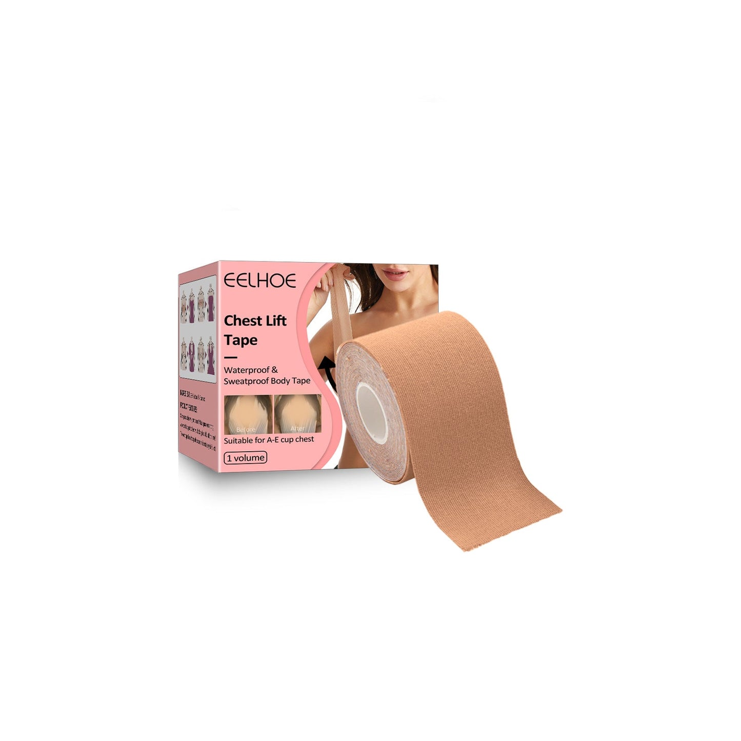 Invisible Elastic Fabric Chest Strap Anti-Sagging External Expansion Pull Up Chest Elastic Tape Invisible Chest Lift Tape - Korvel