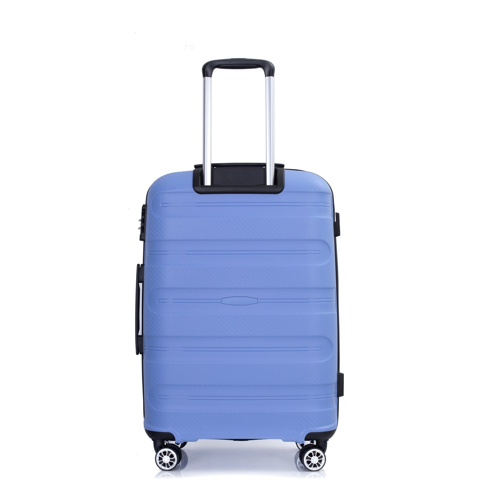 Hardshell Suitcase Spinner Wheels PP Luggage Sets Lightweight Durable Suitcase ,3-Piece Set (20/24/28) ,Purplish Blue - Korvel