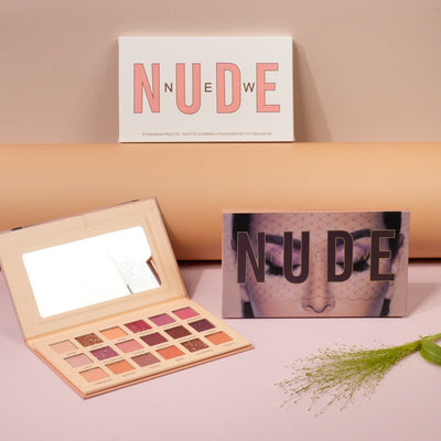 18-color Desert Rose Matte Pearlescent Eyeshadow Palette Earth Color Multi-purpose Color Eyeshadow Palette - Korvel