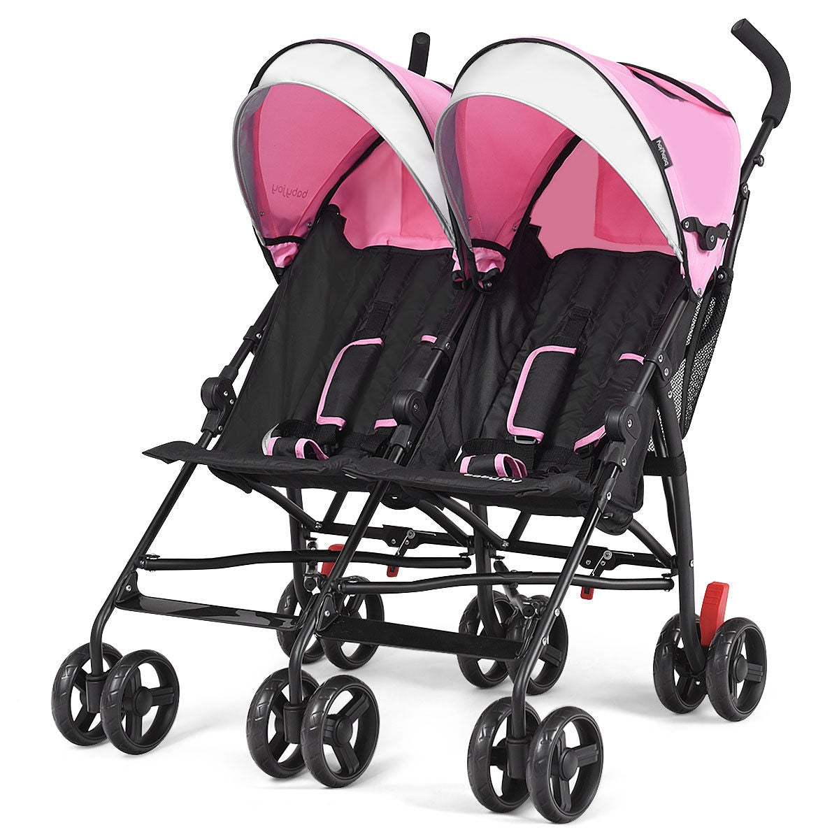 Gbruno Ultralight Foldable Twin Baby Double Stroller - Pink