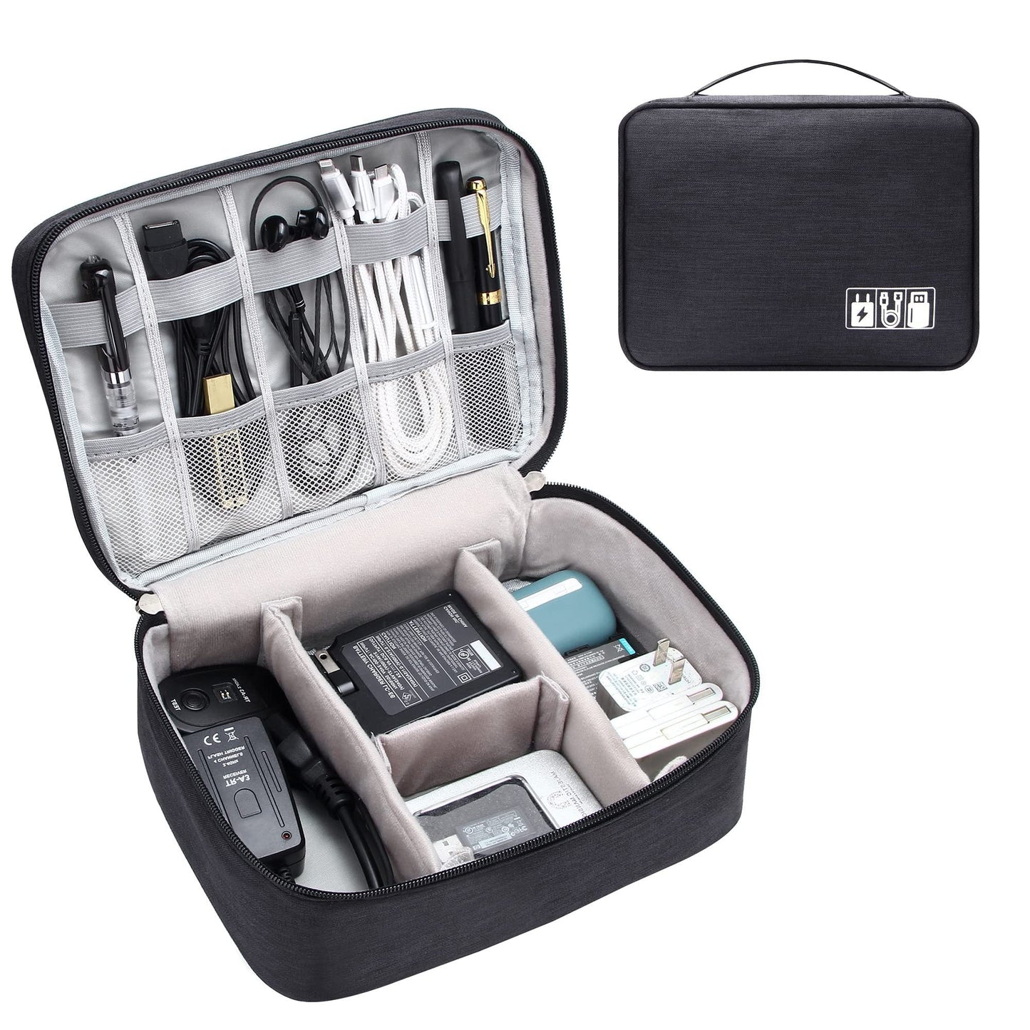 Portable Electronics Organizer Bag - Waterproof Travel Case