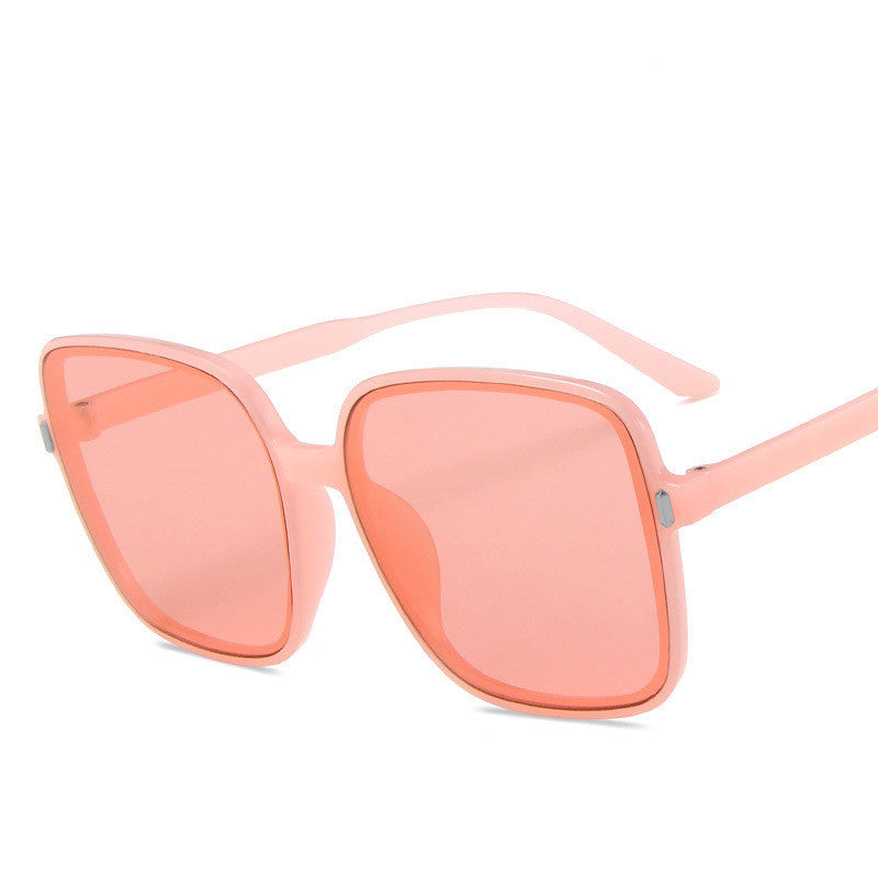 Big Square Sunglasses with Stylish Rice Nail Design