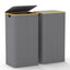 2-Pack Collapsible Laundry Hampers with Lid - 100L Capacity