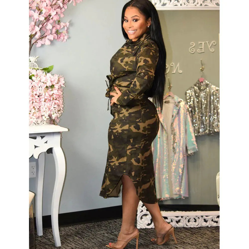 Vestidos Largos de Camuflaje Casual
