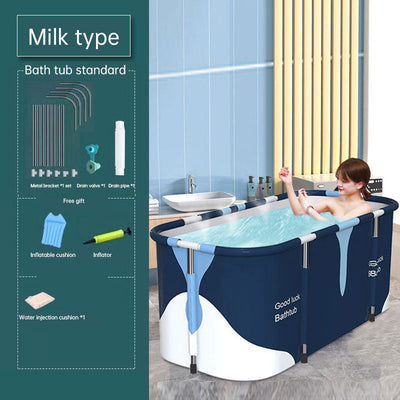120CM Bathtubs Folding Bath Bucket Thicken Shower Barrel Adult IceTub Baby Swimming Pool Insulation Family Bathroom SPA Tub - Korvel