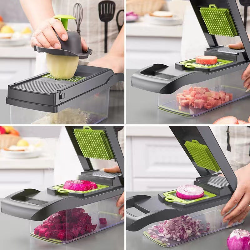 Multifunctional Vegetable Chopper Kitchen Dicer Grater Shredder Set Vegetable Cutter - Korvel