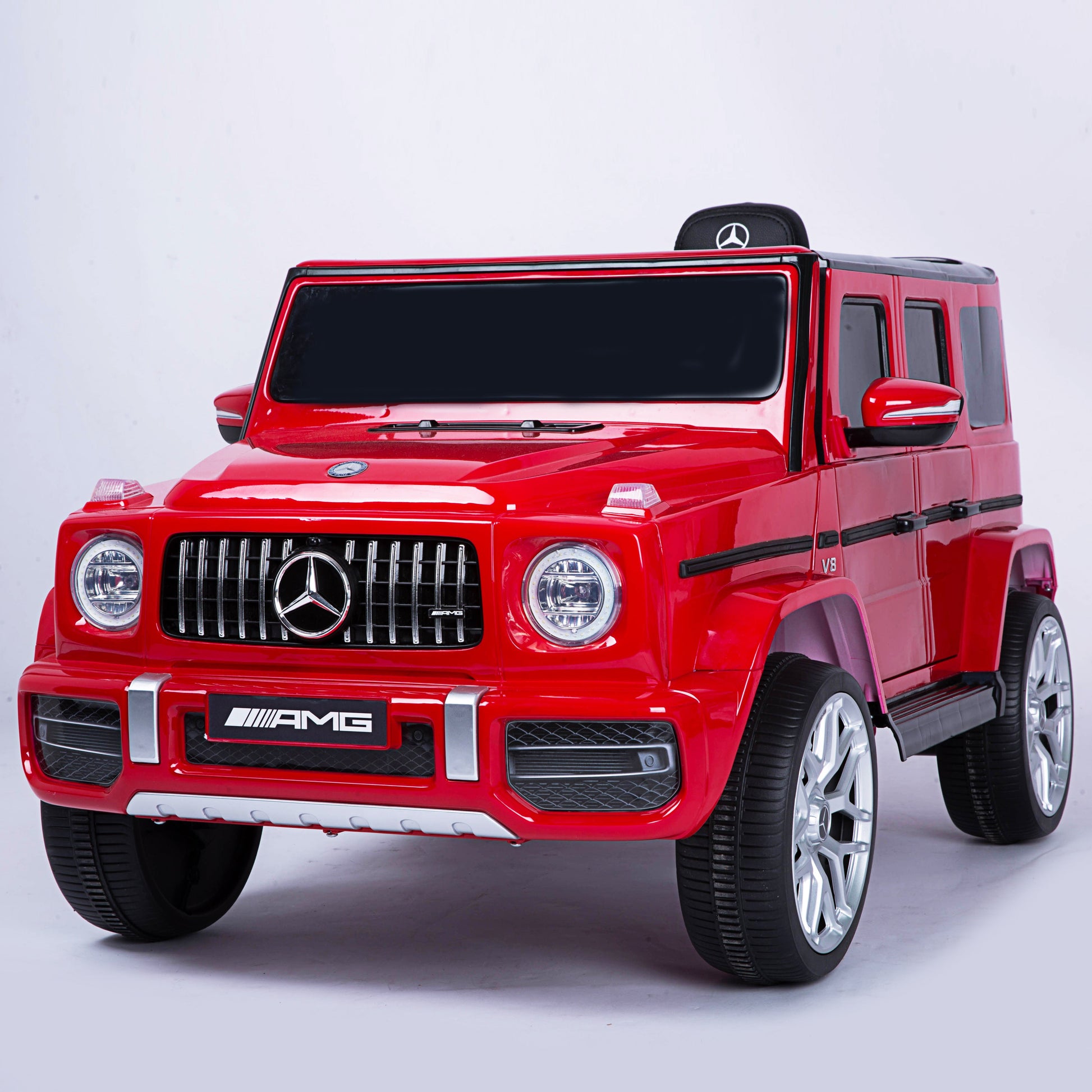 Mercedes Benz G63 Children's Electric Vehicle with Remote Control, 12V Spring Suspension, Safety Lock, and License - Korvel