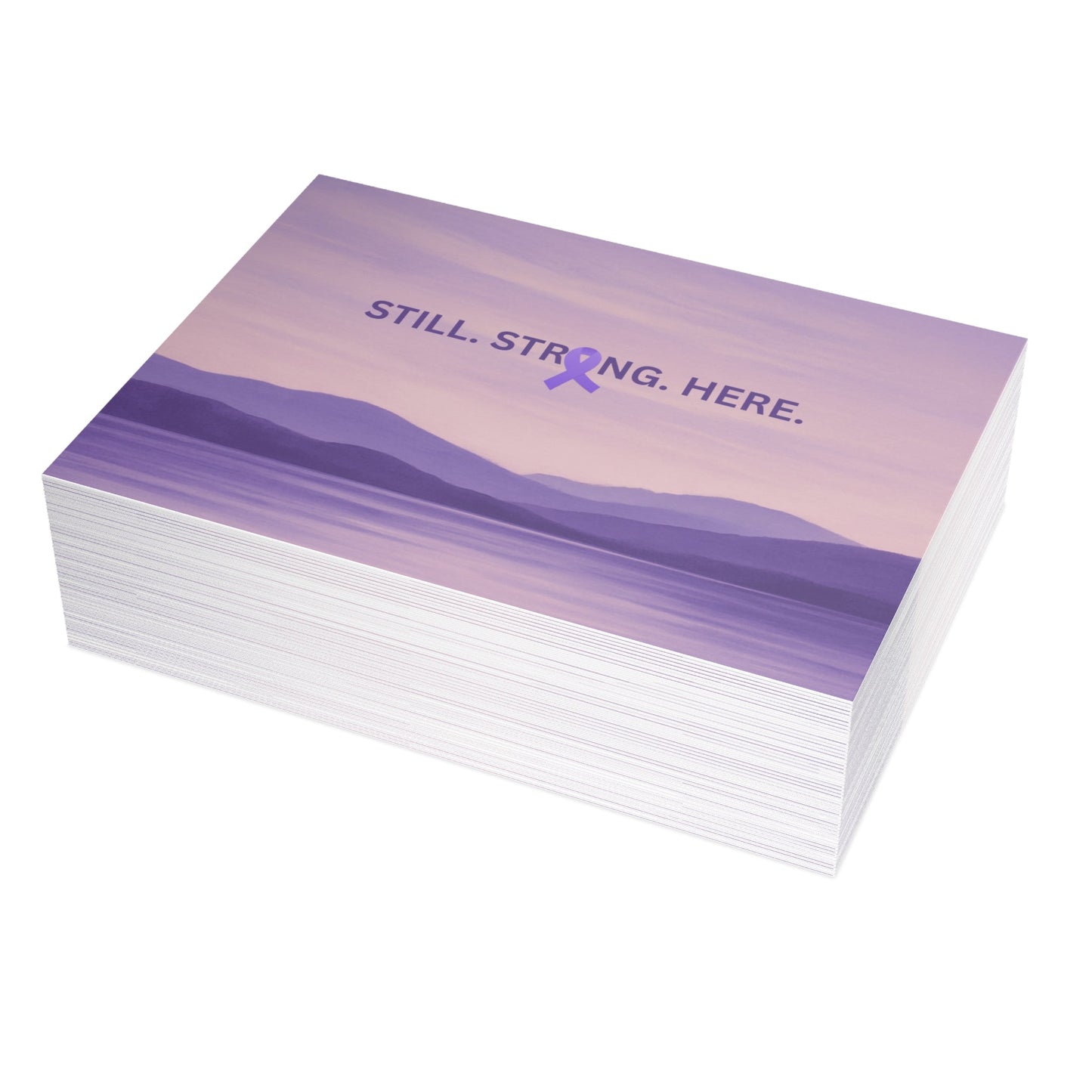 “Still. Strong. Here.” Epilepsy Awareness Postcards - Lavender Horizon
