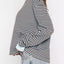 Striped Oversized Round Neck Sweatshirt