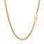 Chaîne en boîte ronde solide en or jaune 14 carats - 2,5 mm