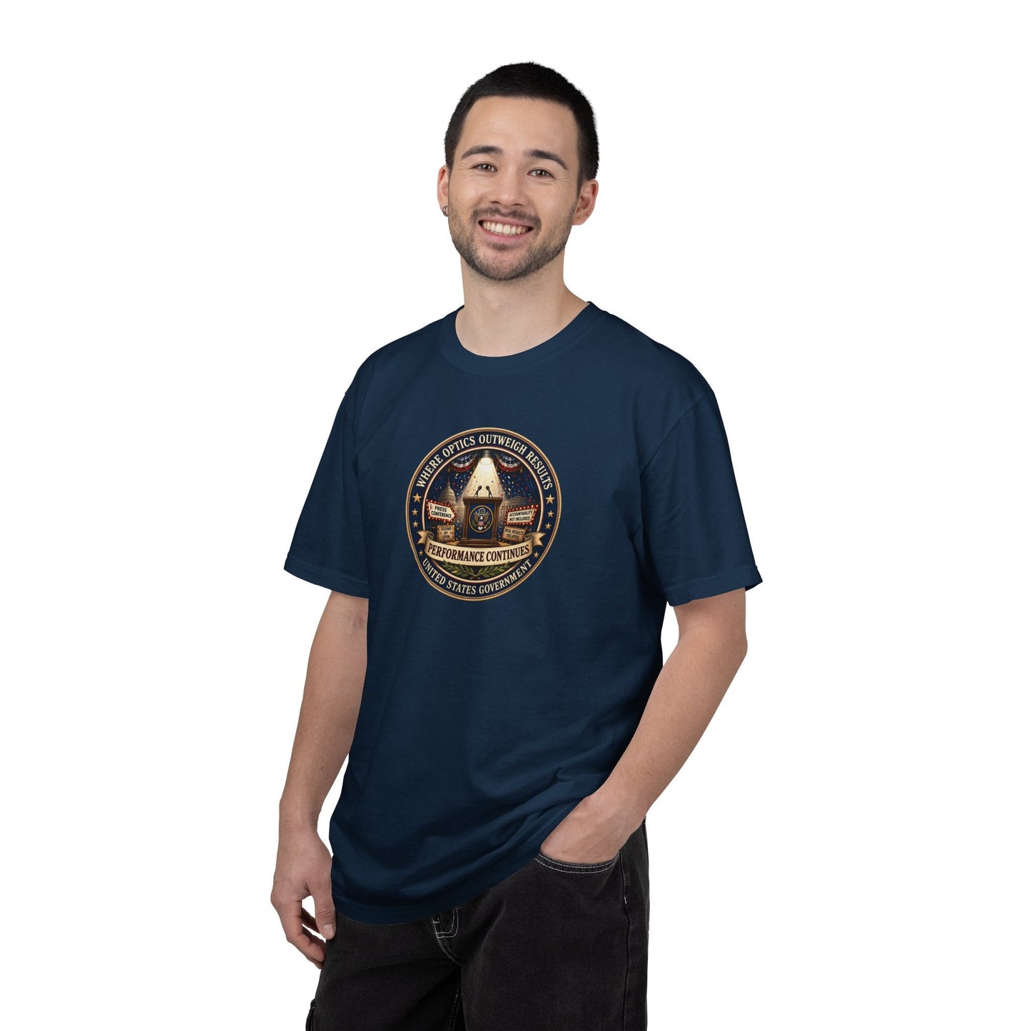 T-shirt graphique Where Optics Outweigh Results