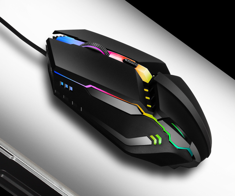 Wired mouse USB illuminated desktop computer laptop computer gaming and competitive mouse - Korvel