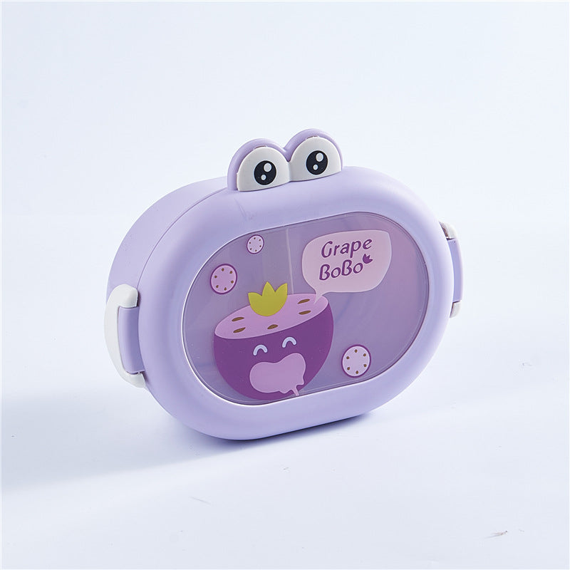 Cute little frog portable microwaveable lunch box with compartments fruit box lunch box - Korvel