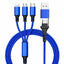 PD two to three 1.2-meter data cable TYPEC revolving three in one car phone charging cable - Korvel