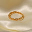 European and American Ring Twisted Linear Geometric Hollow Stacked Ring - Korvel
