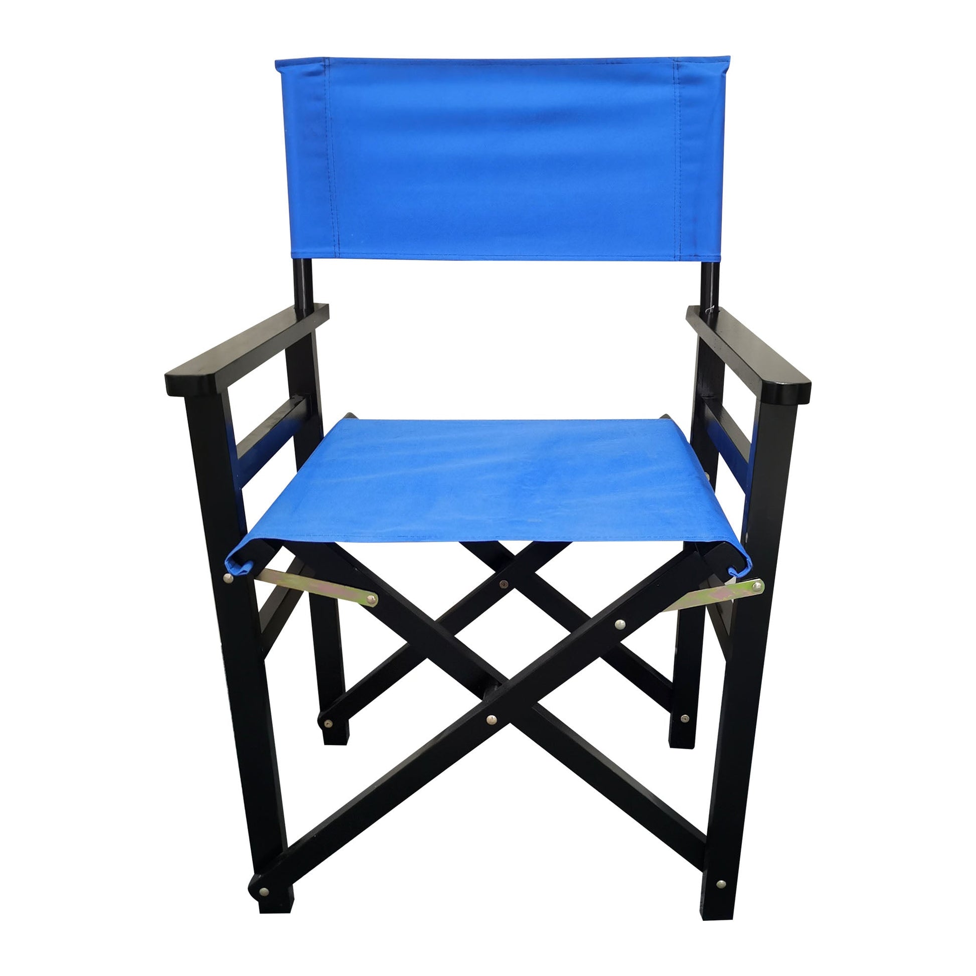 Folding Chair Wooden Director Chair Canvas Folding Chair Folding Chair 2pcs/set populus + Canvas (Color : Blue) - Korvel