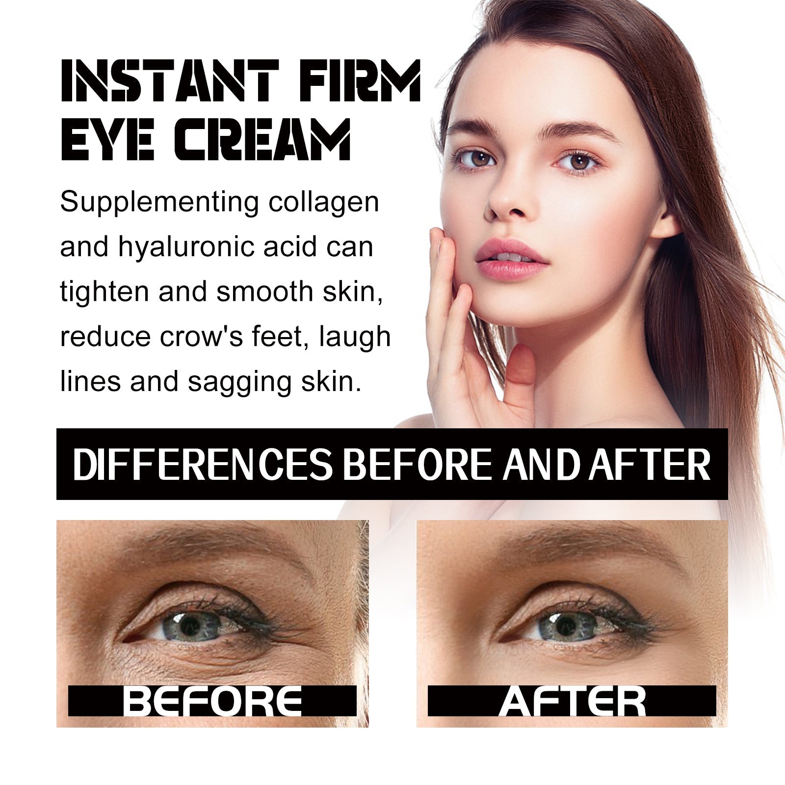 Eye Firming and Lifting Cream Reduces fine lines and Wrinkles, firming and Moisturizing Skin, hydrating and anti-wrinkle eye cream - Korvel