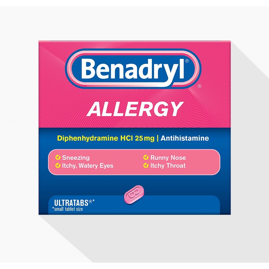 Tabletas Benadryl Ultratabs para el Alivio de Alergias - 24 Contenido