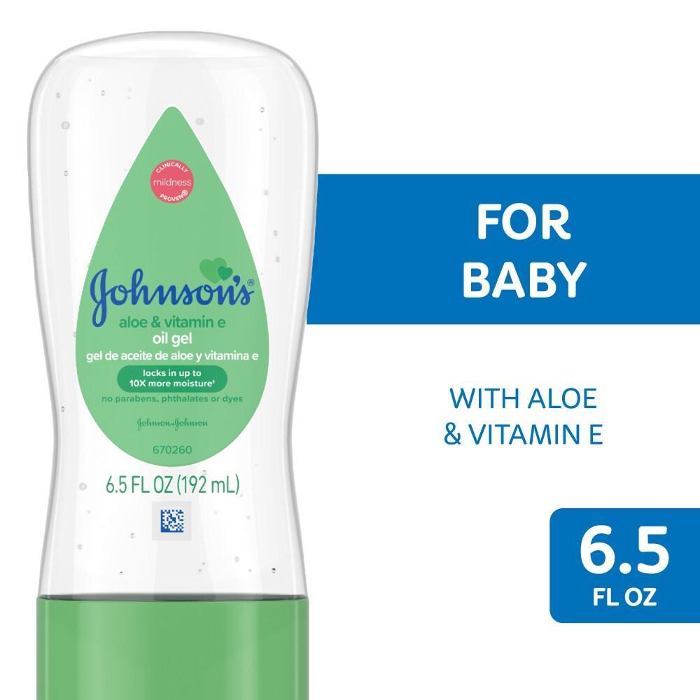Johnson's Baby Oil Gel with Aloe Vera & Vitamin E - 6.5 Fl Oz