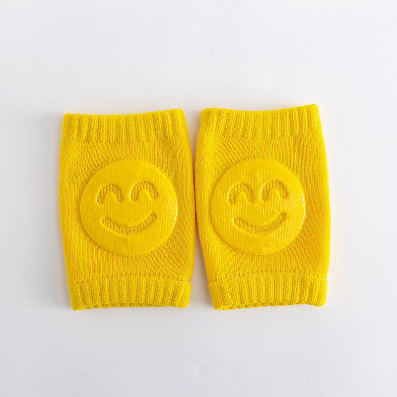 Woolen loop baby socks, elbow protection, walking and crawling, knee protection, baby and child knee protection, smiling face knee protection - Korvel