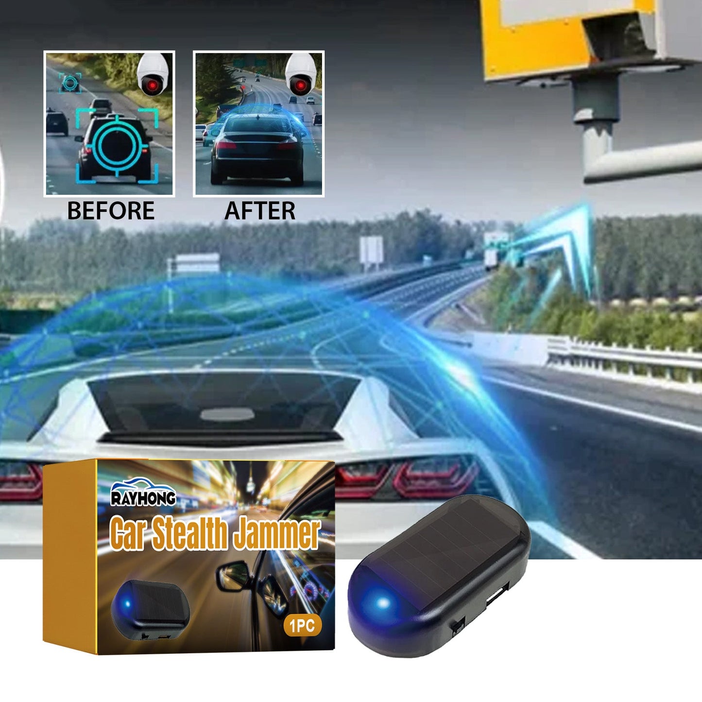 Car Stealth Jammer, Portable Radio Jammer With Adjustable Blocking Signal Coverage - Korvel