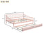 Full Size Pink Daybed with Trundle and Support Legs