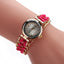 New small dial with diamond inlay Women's woven rope watch Women's creative fashion retractable rope quartz watch - Korvel